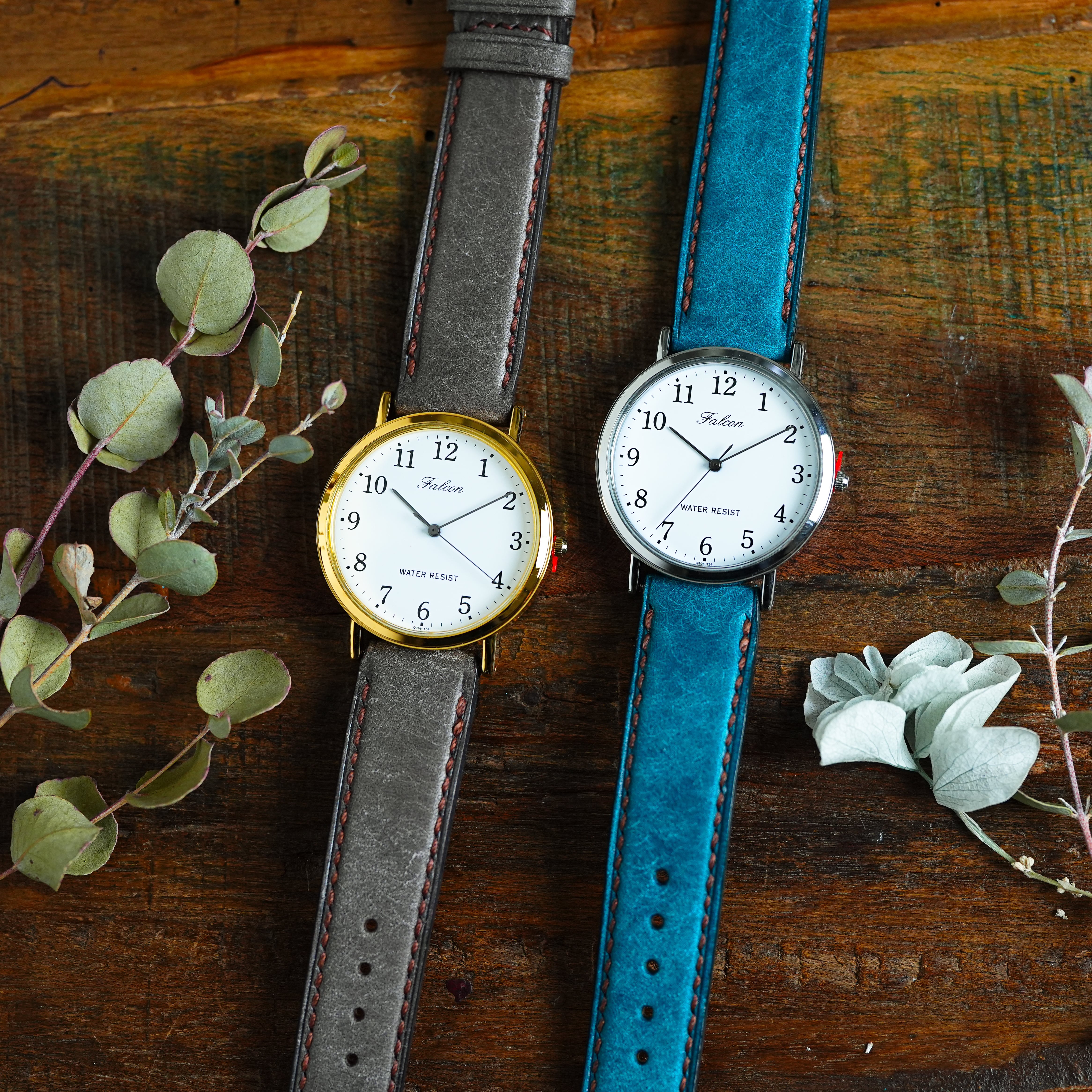 高級イタリアンレザー シンプルウォッチ 腕時計 革ベルトセット