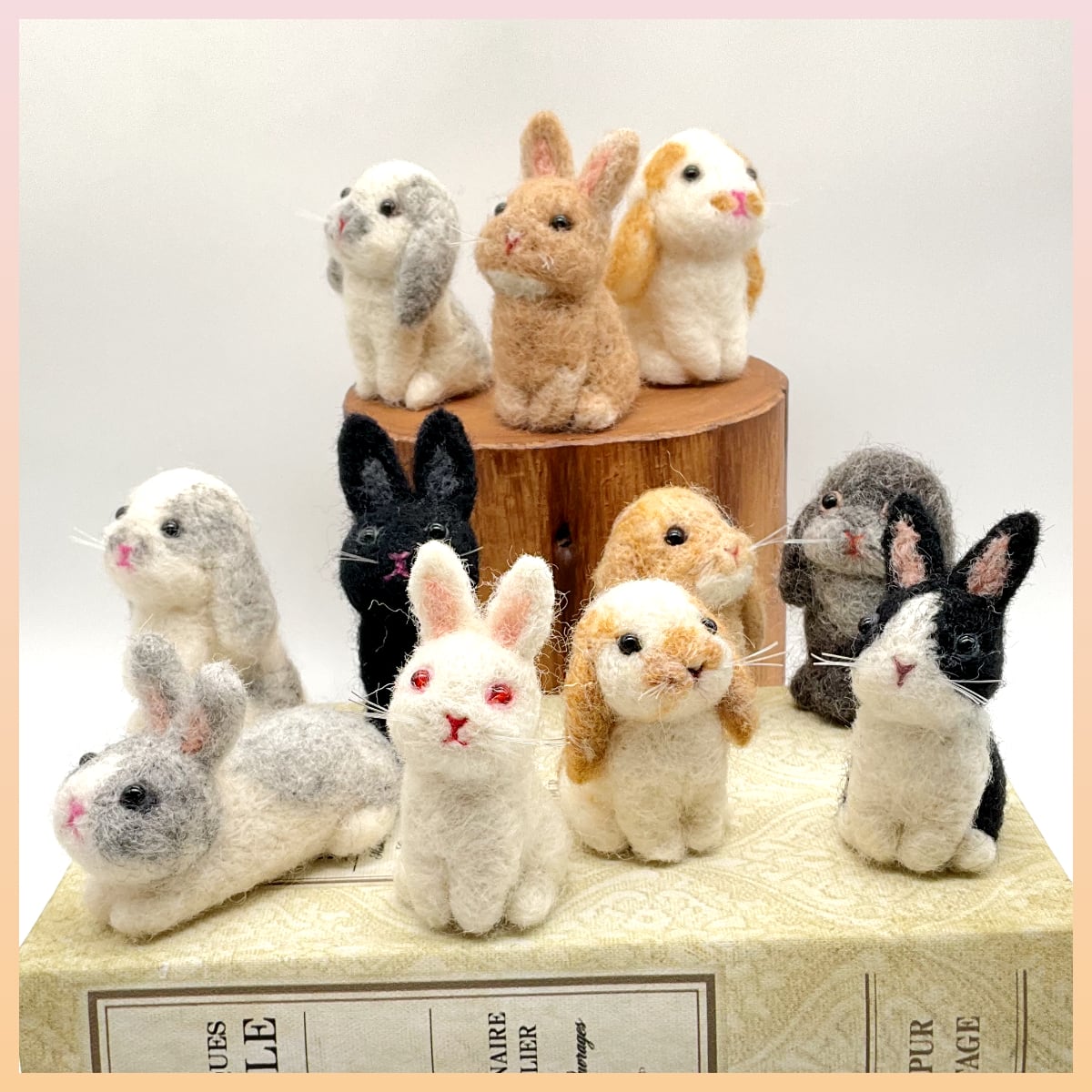 再入荷あり♪】rika-smallworld 羊毛フェルトのうさぎ | うさぎ