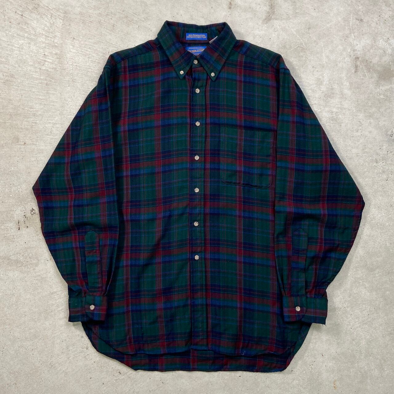 90年代 USA製 PENDLETON ペンドルトン ウール チェックシャツ メンズL