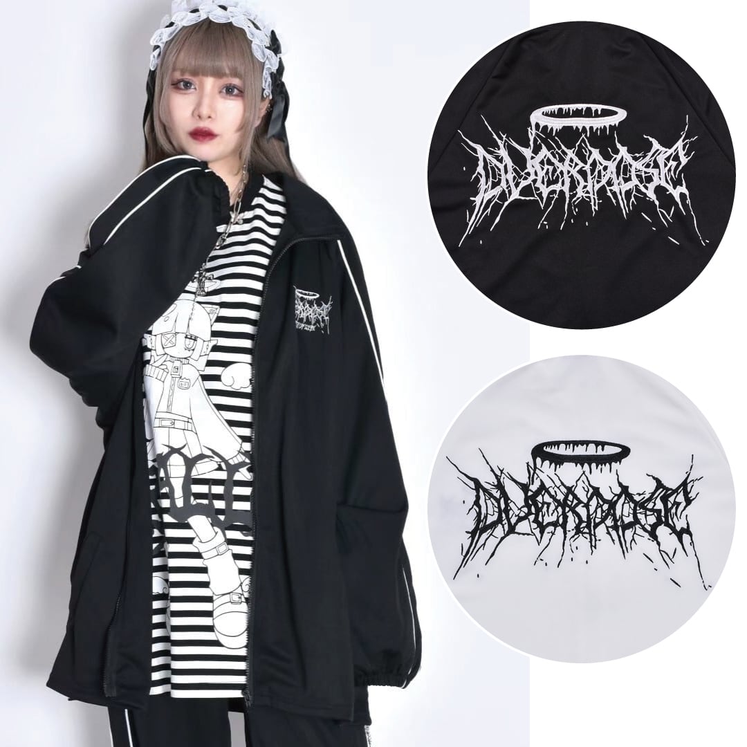 ラインジャージブルゾン(BLACK・WHITE) | VOLCAN&APHRODITE