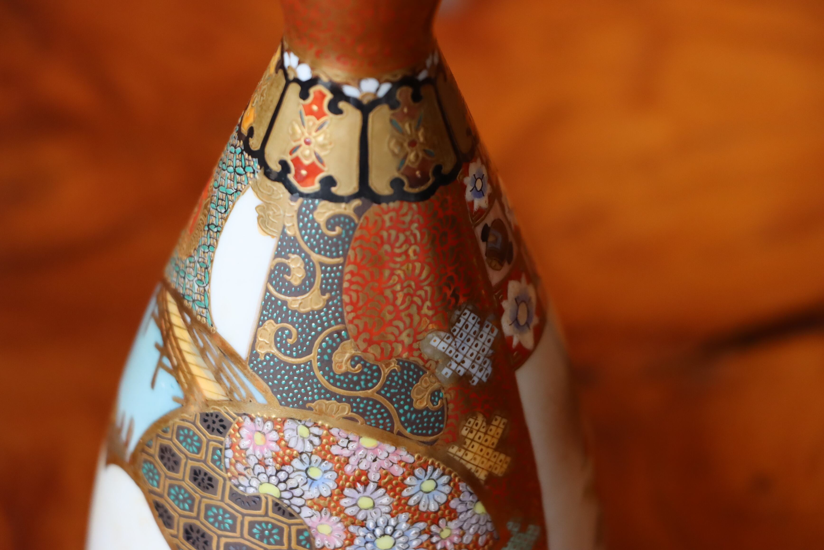 古九谷九谷焼赤絵江戸期徳利花入蔵出し1客