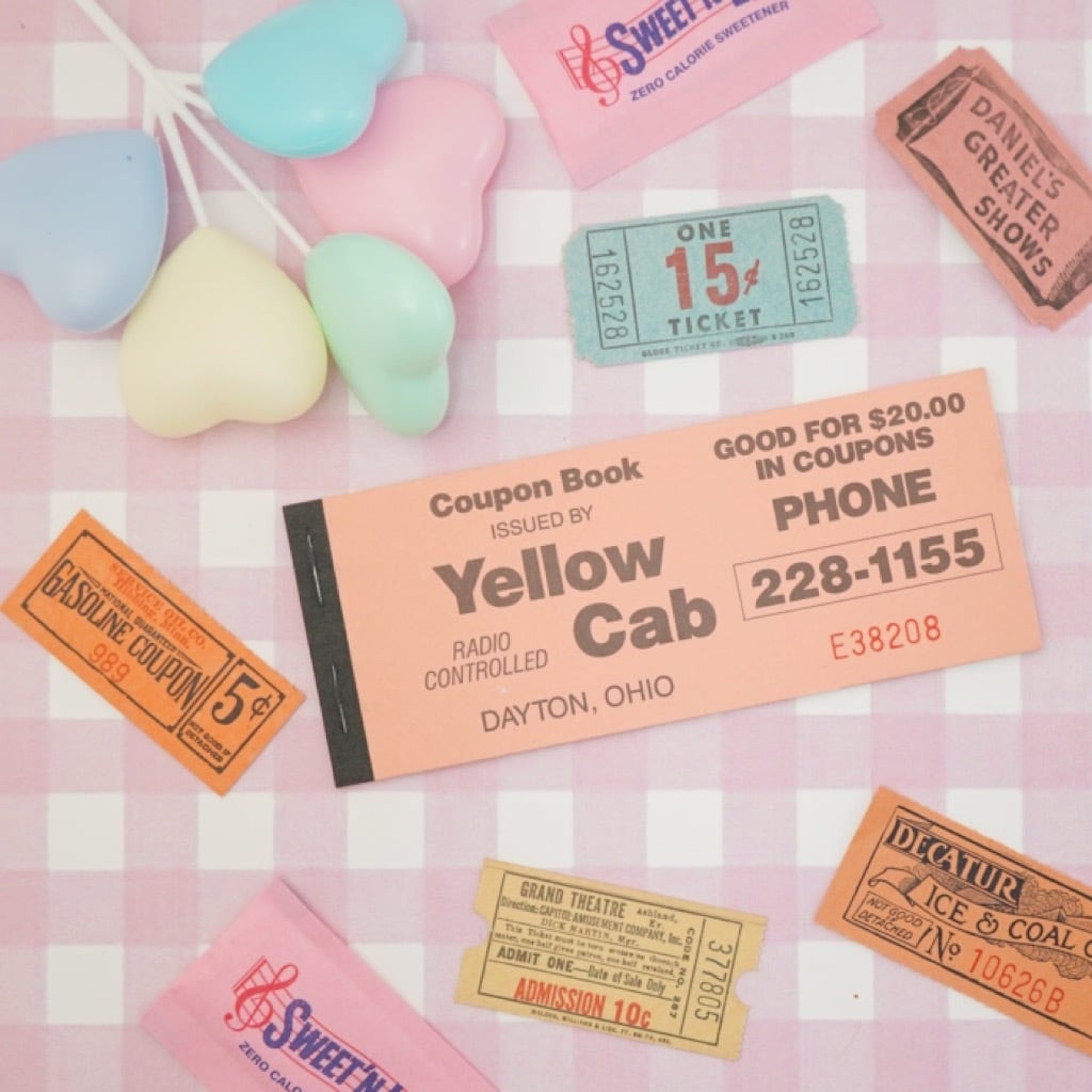 SALE ヴィンテージ 海外チケット タクシーチケットブック イエロー