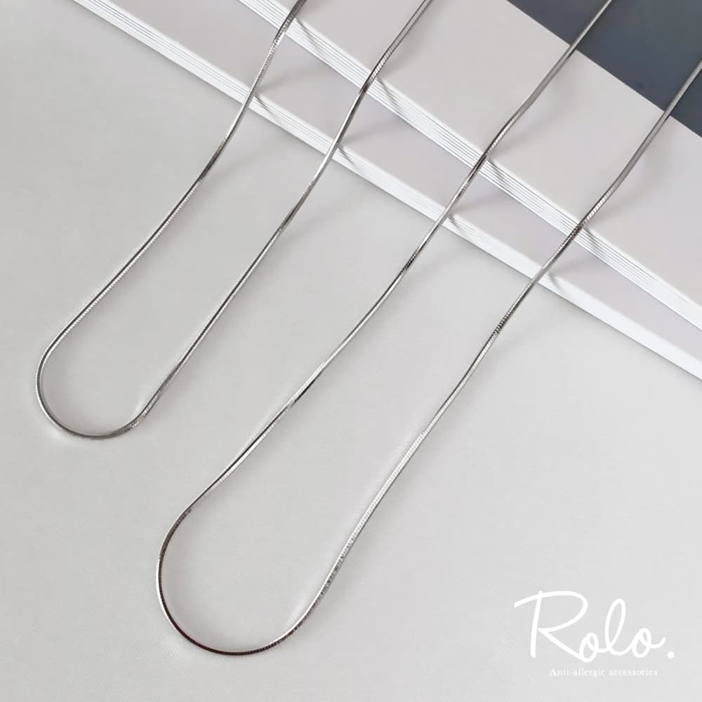 スネークチェーンネックレス 40-50cm シルバー925 | Roloshop BASE店