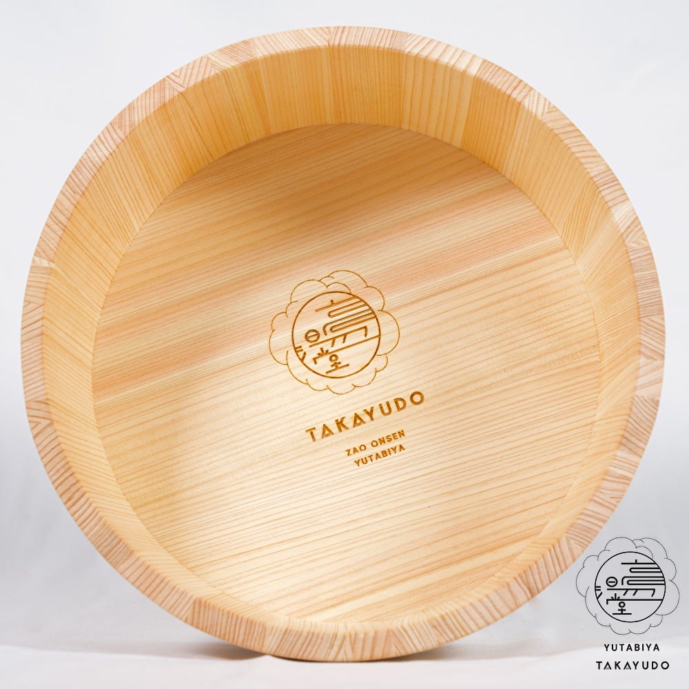 高湯堂ステンレスタガ檜湯桶＜湯巡り特典付き＞ （蔵王 山形 東北