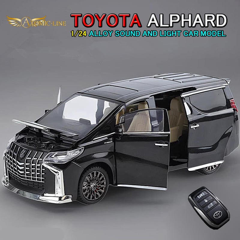 TOYOTA アルファード 1/24 ミニカー 全2色 ライト点灯 サウンド 合金