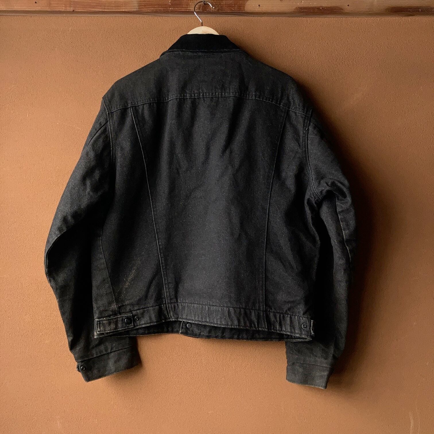80's~ SADDLE KING WESTERN ブラックデニムジャケット 裏地