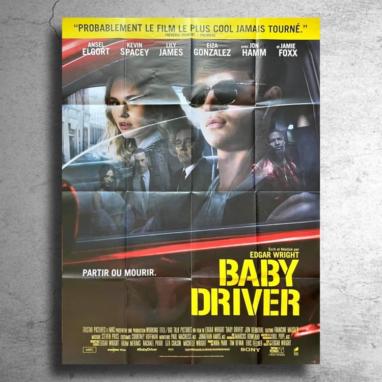 エドガー・ライト監督作『ベイビー・ドライバー』フランス版特大