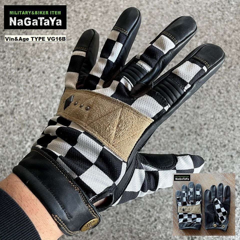 Vin&Age VG16B スリーシーズン対応 (春、夏、秋) 牛革 チェッカー