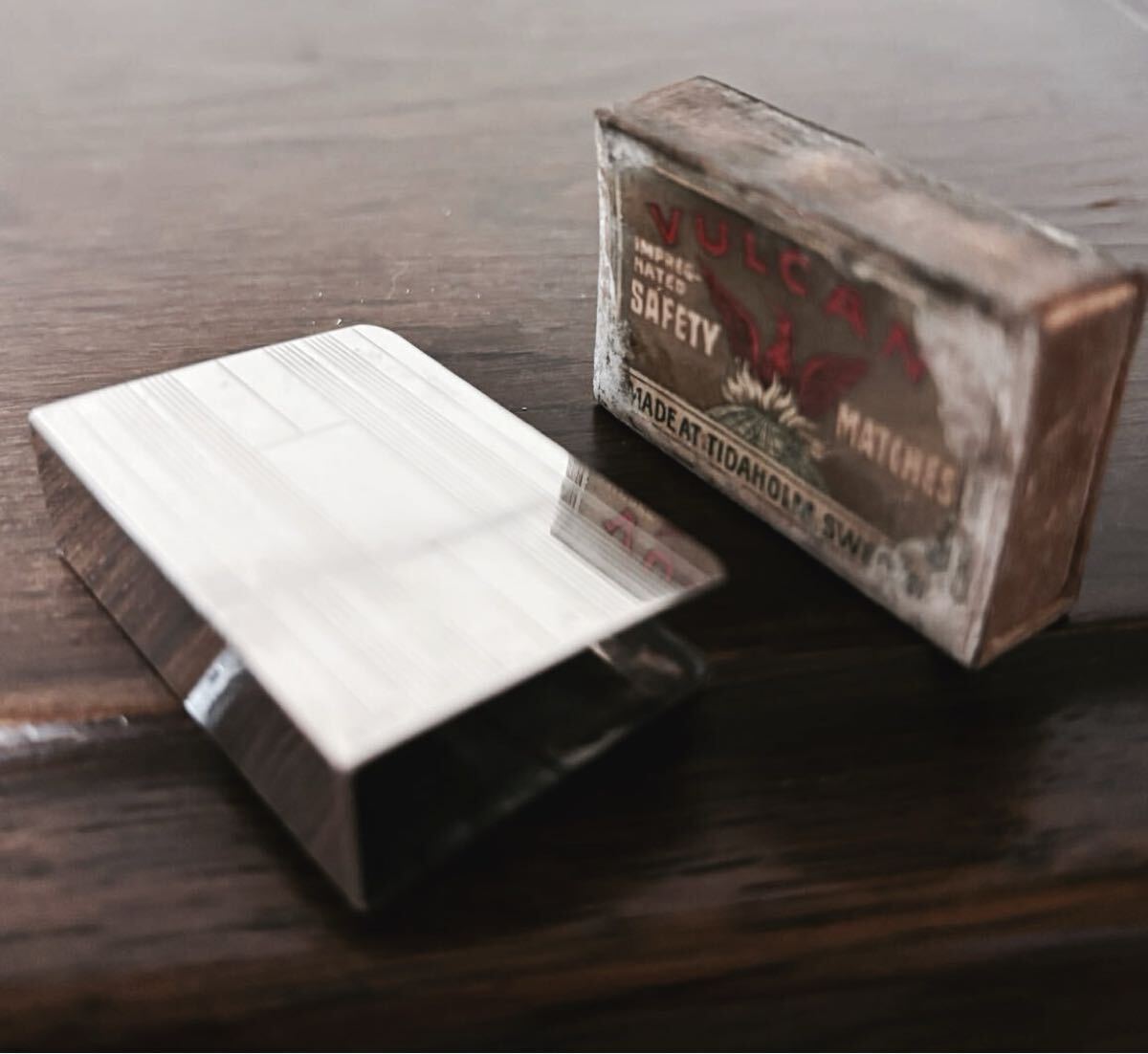 英国アンティーク マッチ箱 マッチケース ホルダー スターリング