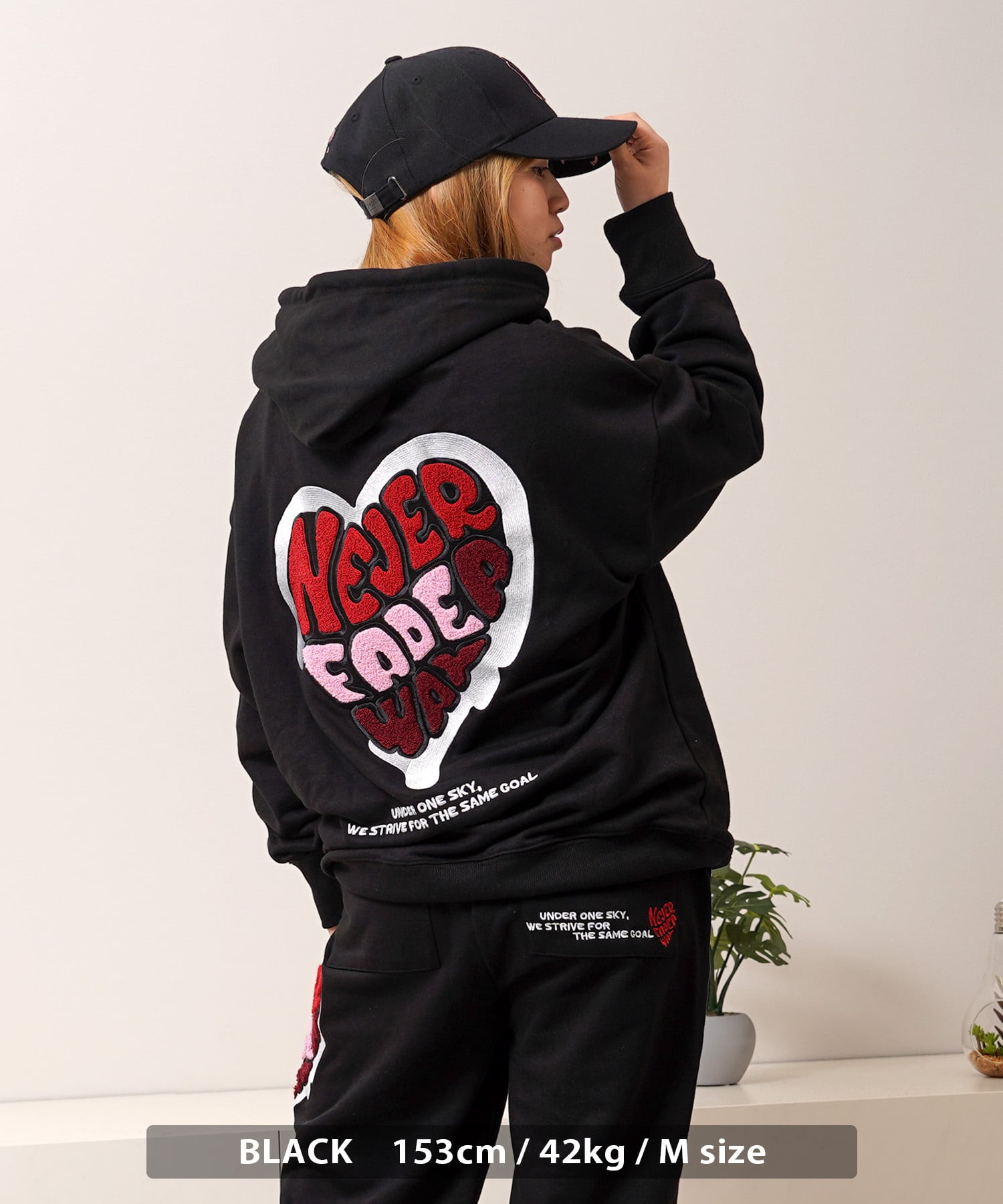 ◇ハート サガラ刺繍 スウェットパーカー◇ng-21225 | 1111clothing