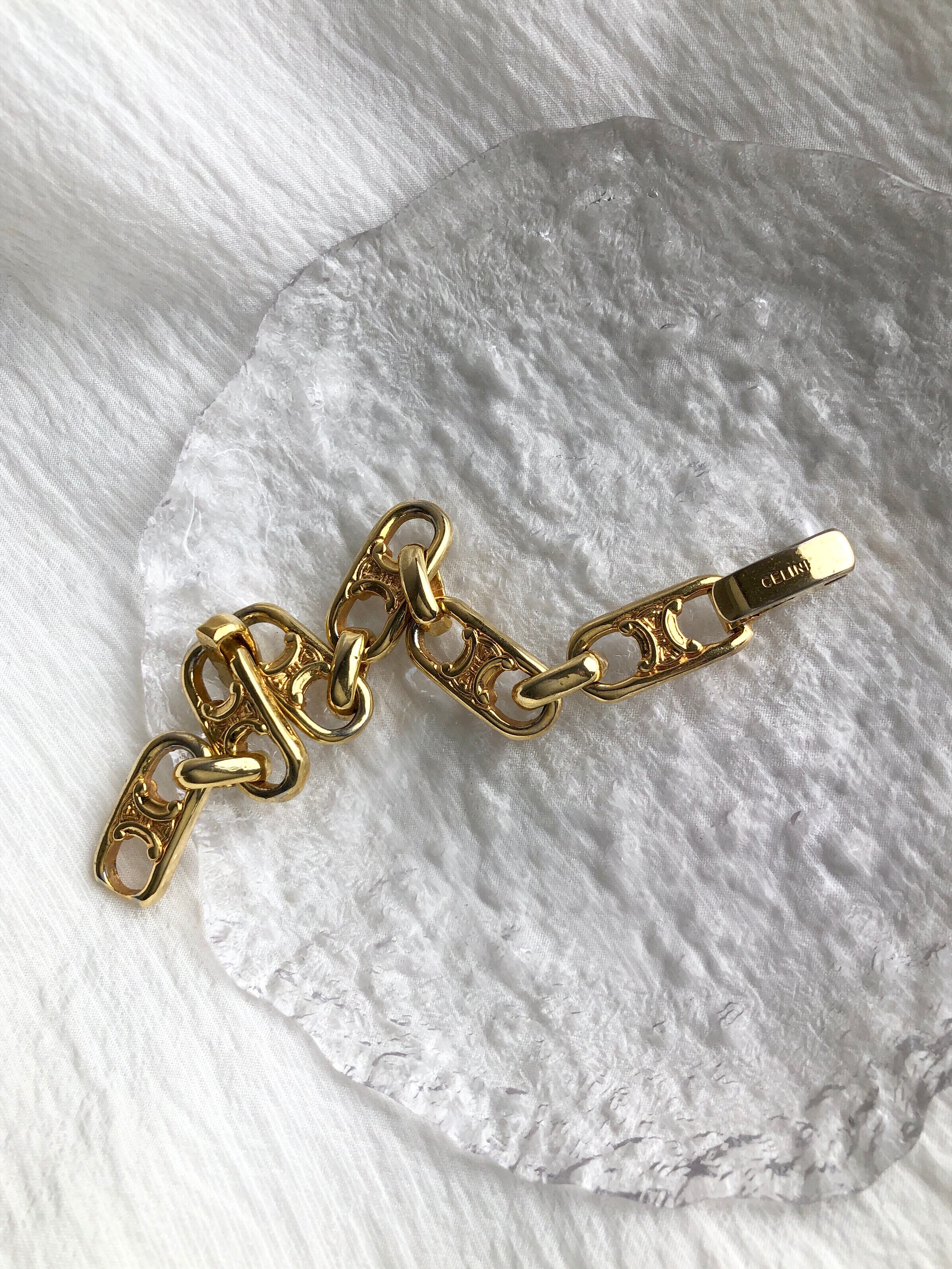 CELINE セリーヌ ブレスレット ゴールド トリオンフ vintage