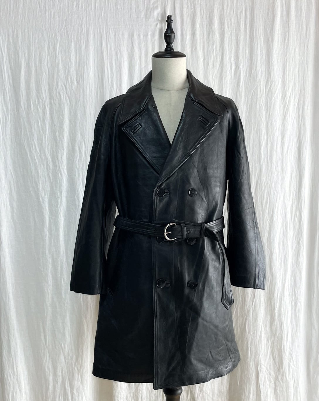 60s 70s フランス ヴィンテージ レザーコート 100 ジャケット フランス