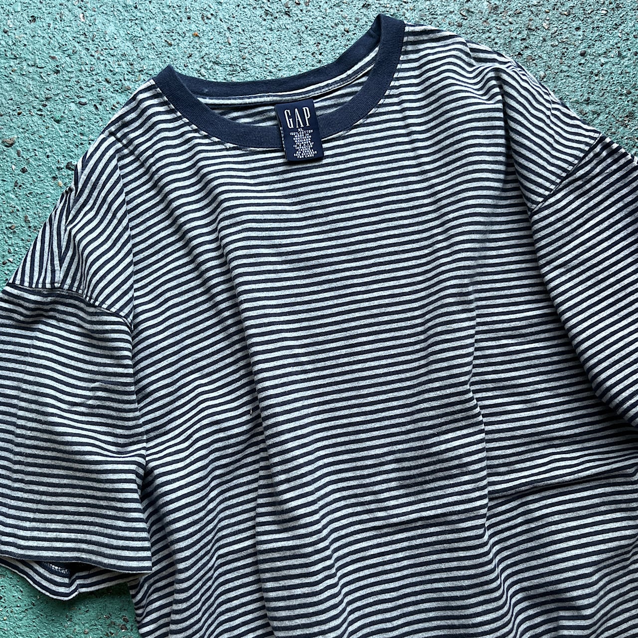 90年代 OLD GAP オールドギャップ 細ピッチ ボーダーTシャツ メンズXL