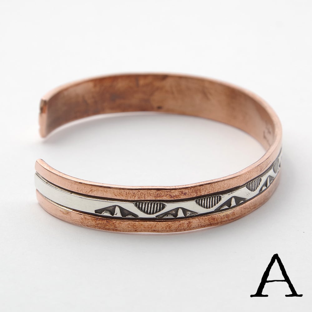 INDIAN JEWELRY インディアンジュエリー】Navajo copper×silver Bangle