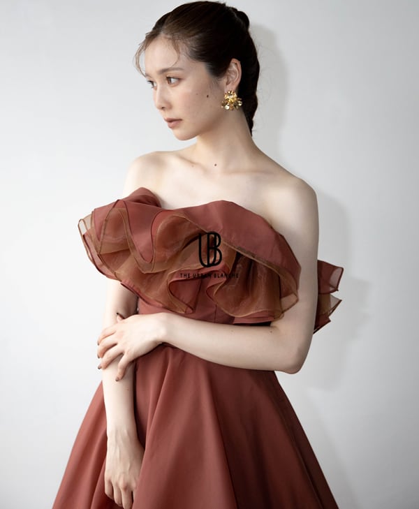 THE URBAN BLANCHE】2WAY フリル カラードレス 商品番号：CD56 東京