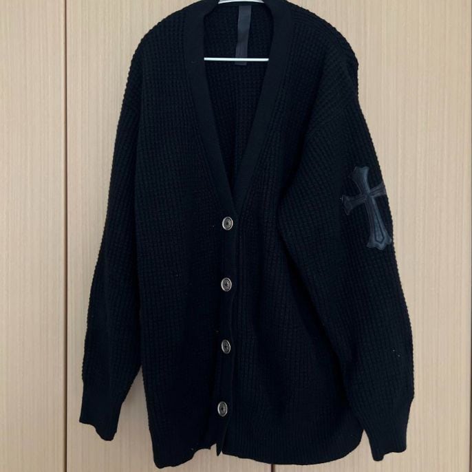 CHROME HEARTS クロムハーツ 黒 ニット カーディガン | chromehearts