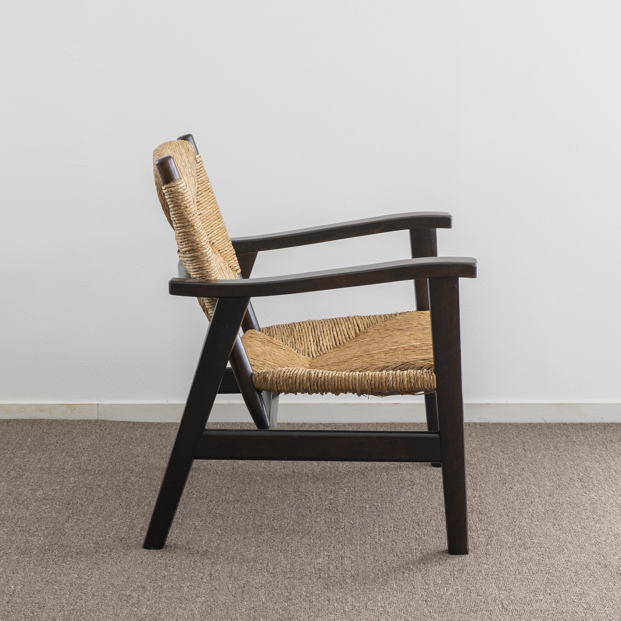 USED 松本民芸家具 アームチェア（ラッシ座）1人掛け 廃盤品02 | ROUND