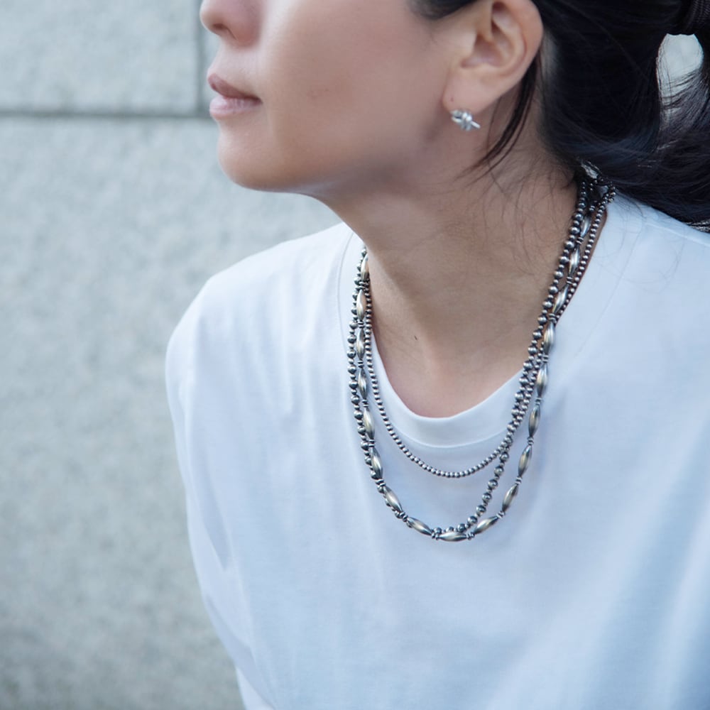 navajo pearl ナバホ パール ネックレス 楕円 ライス シルバー925