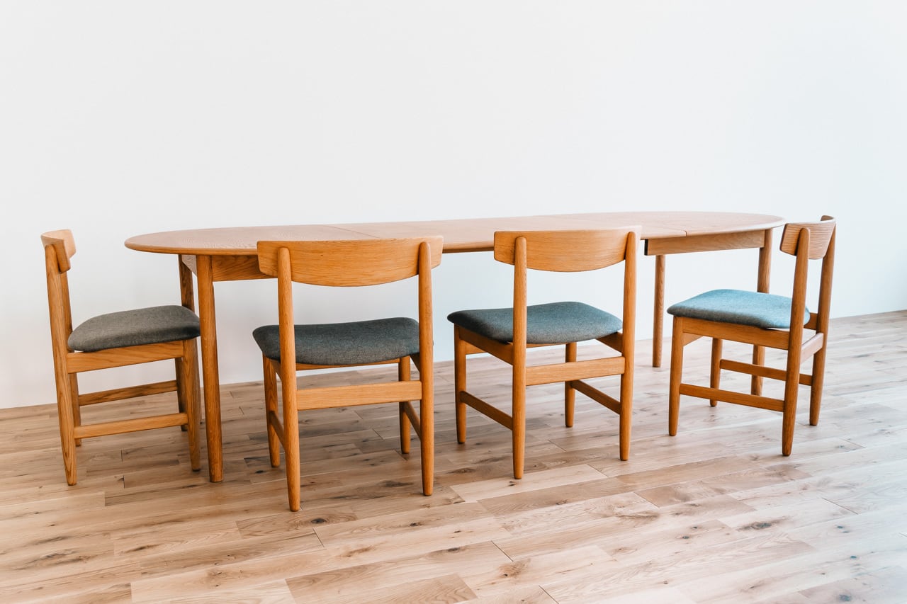 ダイニングテーブル（エクステンション付）｜北欧ヴィンテージ｜オーク