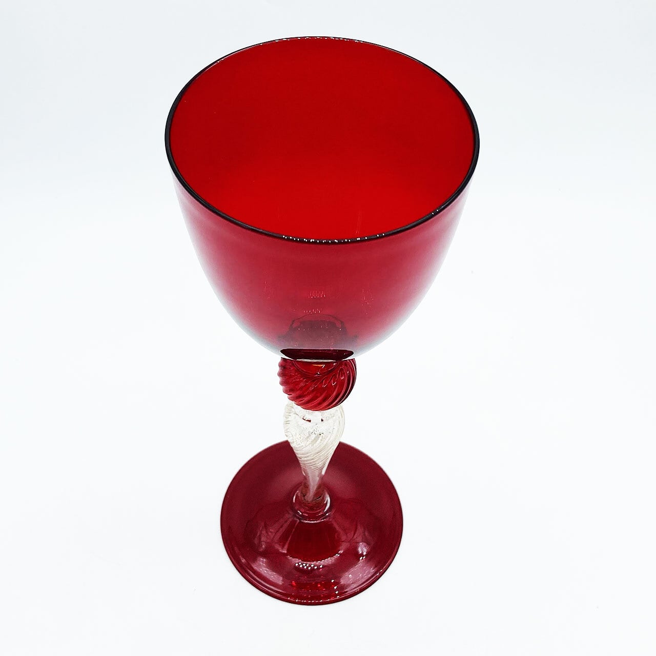 ベネチアングラス ムラノ イタリア ワイングラス レッド ゴールド