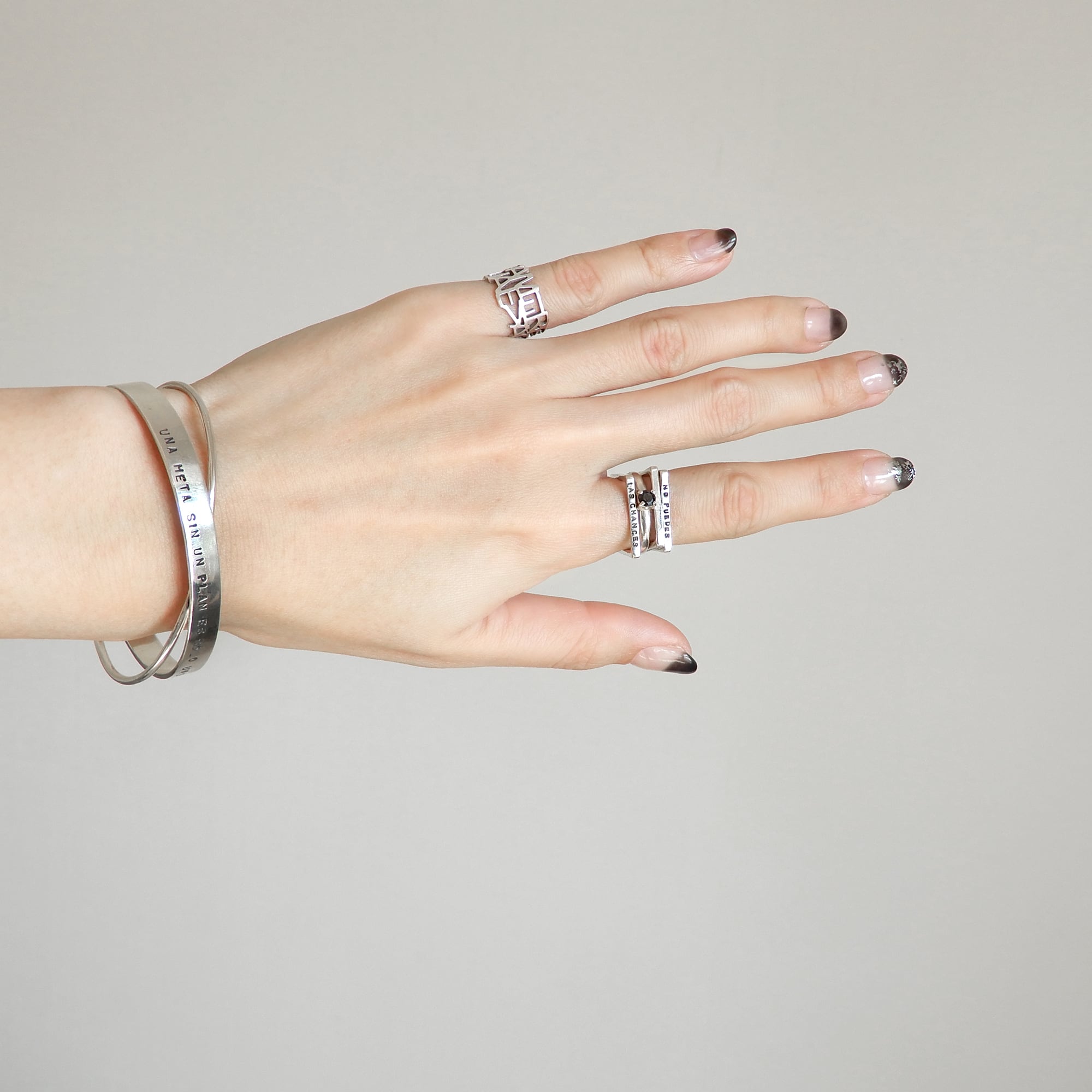 NCスクエア3連リング / silver R043 | GENAC ROUE