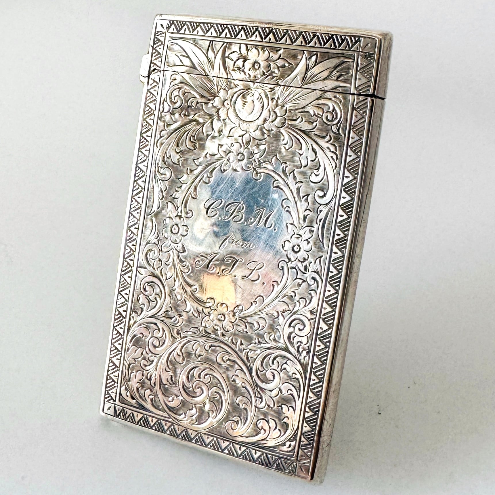 ☆1910年代 英国 ☆アンティーク 純銀製 マッチケース イギリス 925