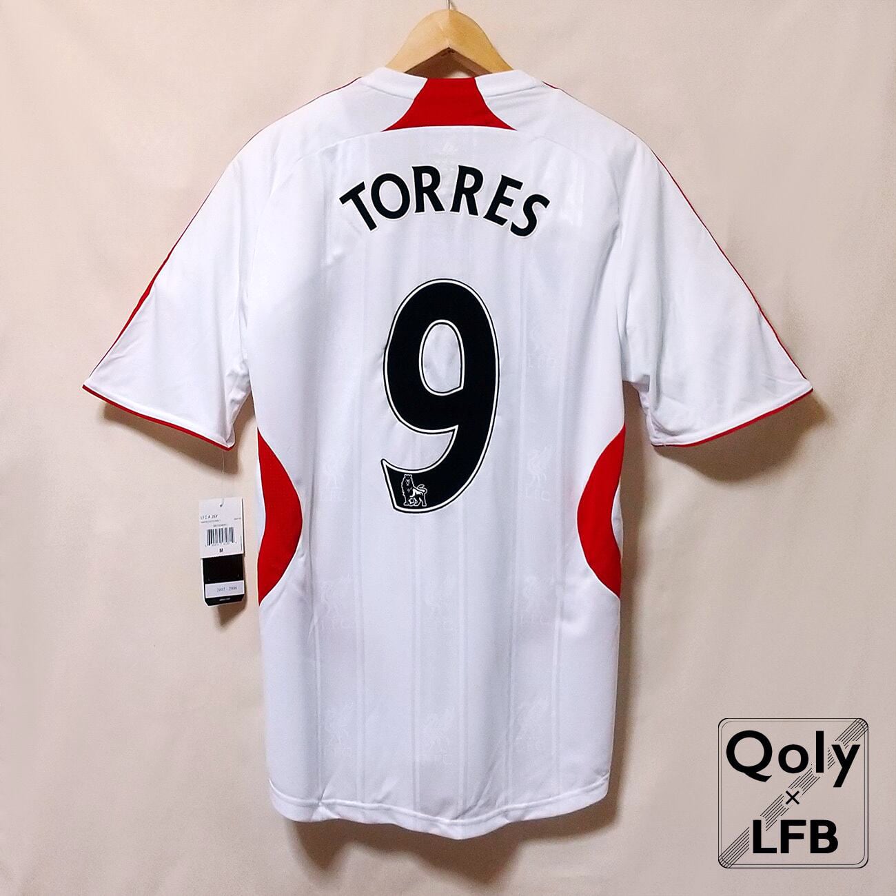 リヴァプール 2007-08 adidas アウェイ半袖 ユニフォーム #9 TORRES