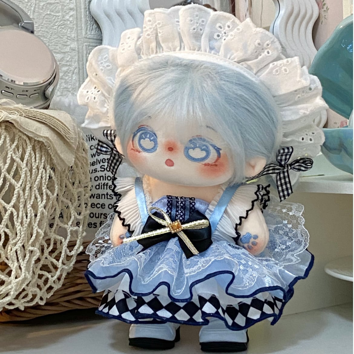 20cmぬいぐるみ 着せ替え服 ぬい服 夢の中のアリス ドレス 2点セット