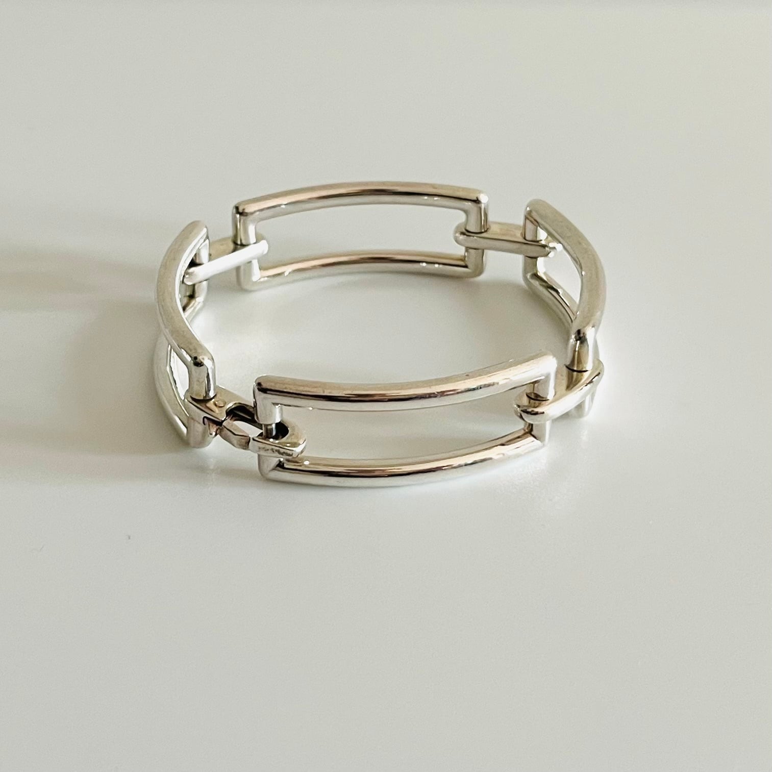 Tiffany＆Co.ティファニー 2002 square link bracelet シルバー