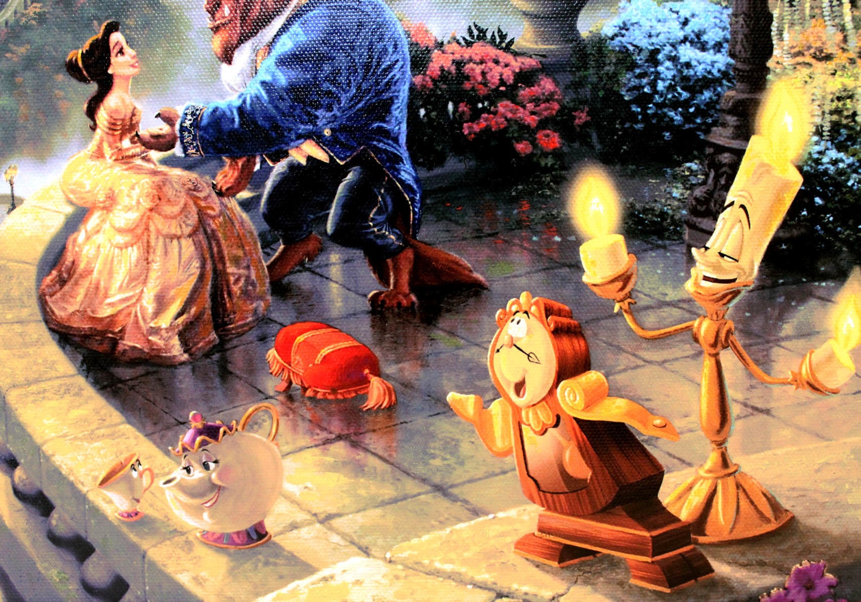 ディズニー「美女と野獣/フォーリン ラブ」作品証明書 展示用フック付