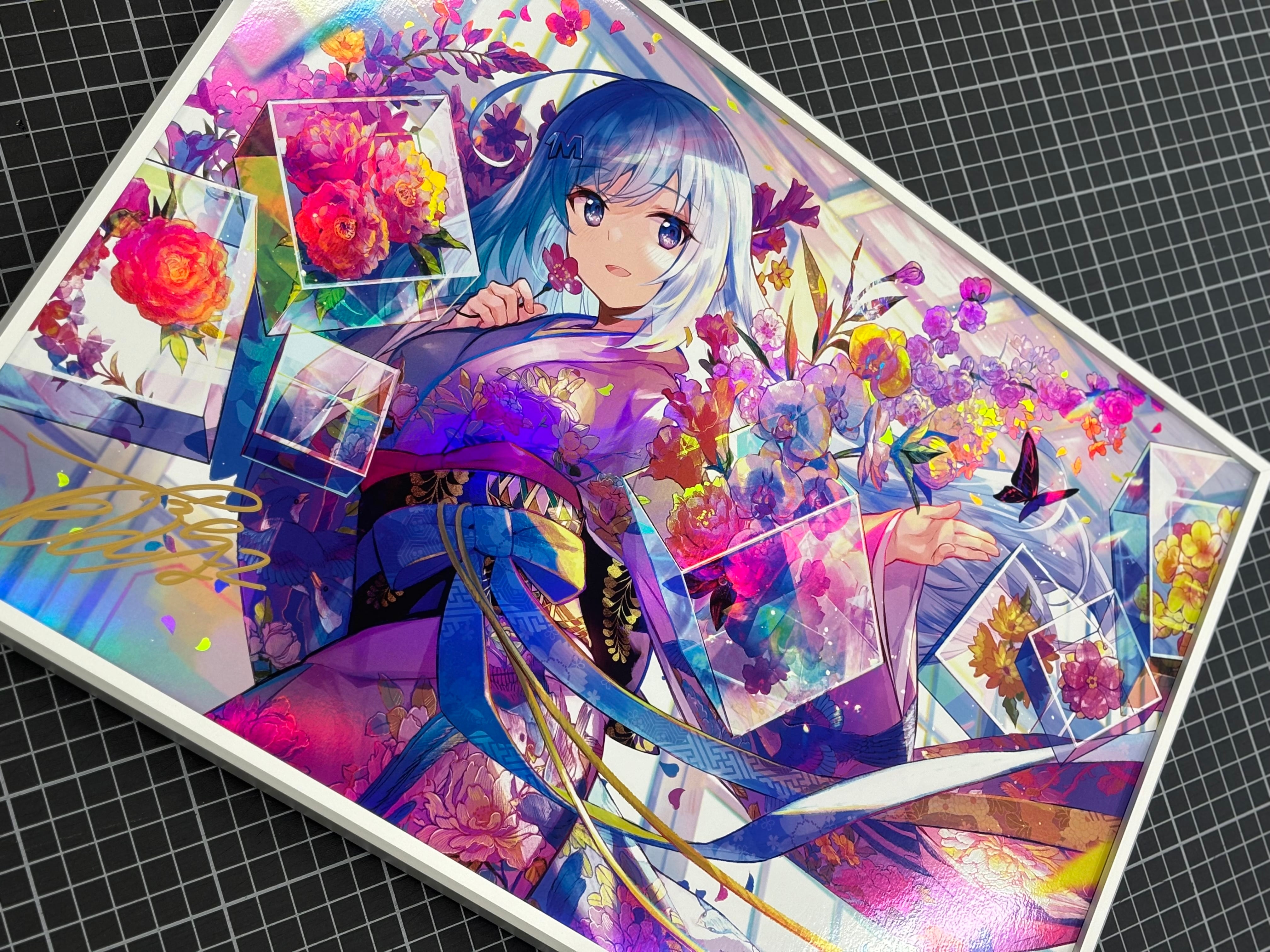 書泉POPUP展示品】オーロラアート A3サイズ 藤ちょこ「絵守未來