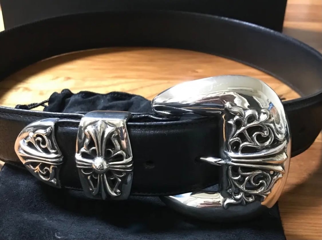 クロムハーツ 3PCクラシックベルト 32インチ レザーベルト | chromehearts