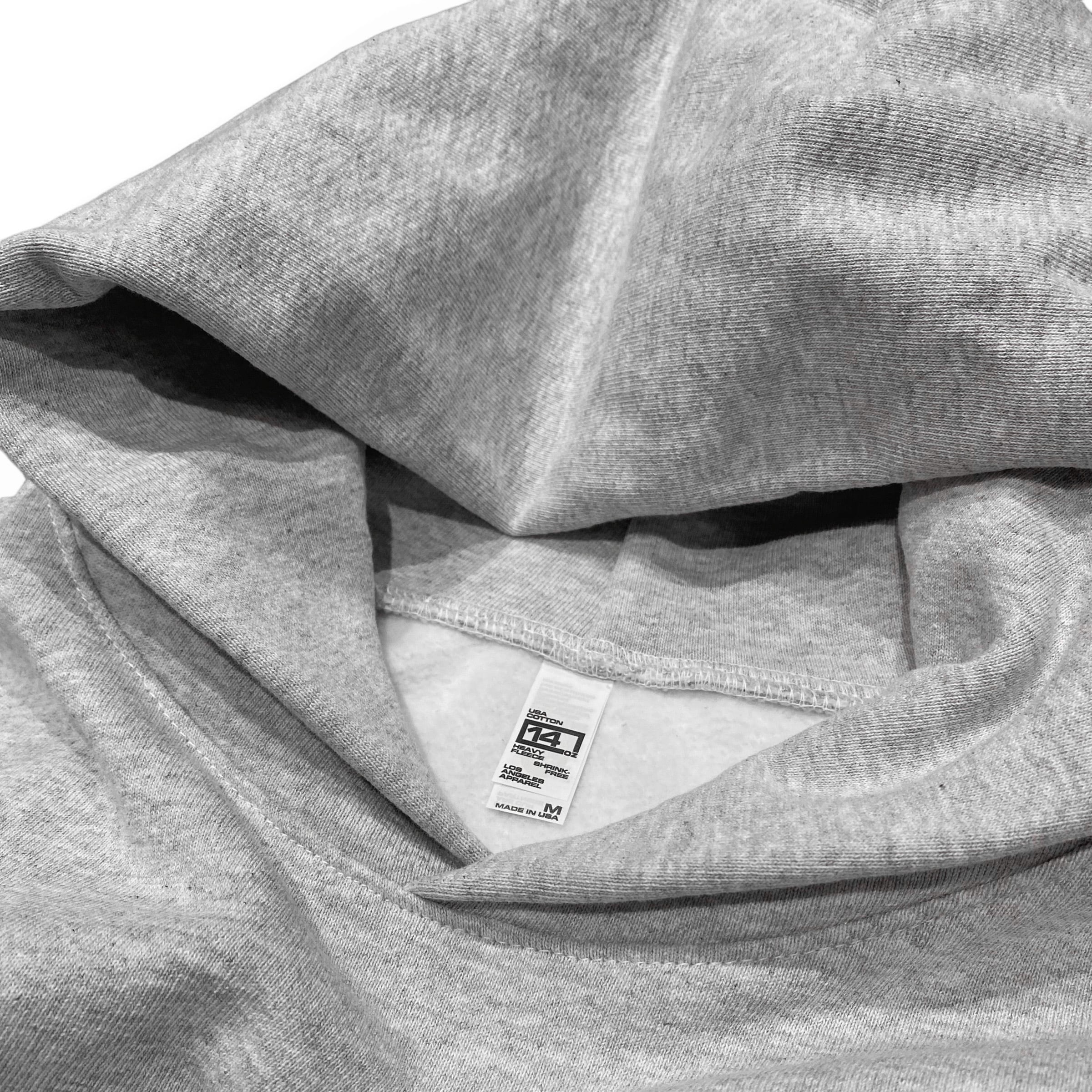LOSANGELES APPAREL HF09 14oz Heavy Sweat Hood Pullover Ash Grey