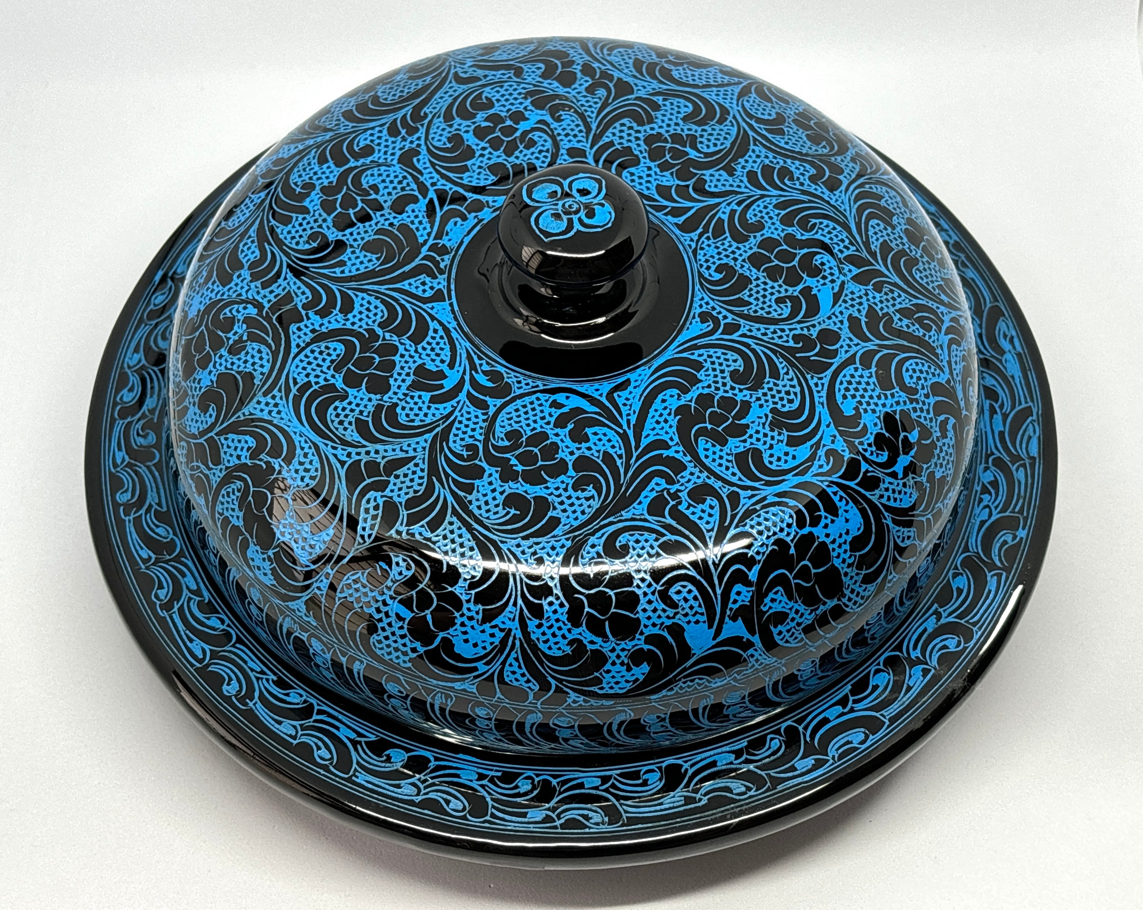 伝統工芸品】ミャンマー・バガン漆器の蓋付きトレイ TMS0002