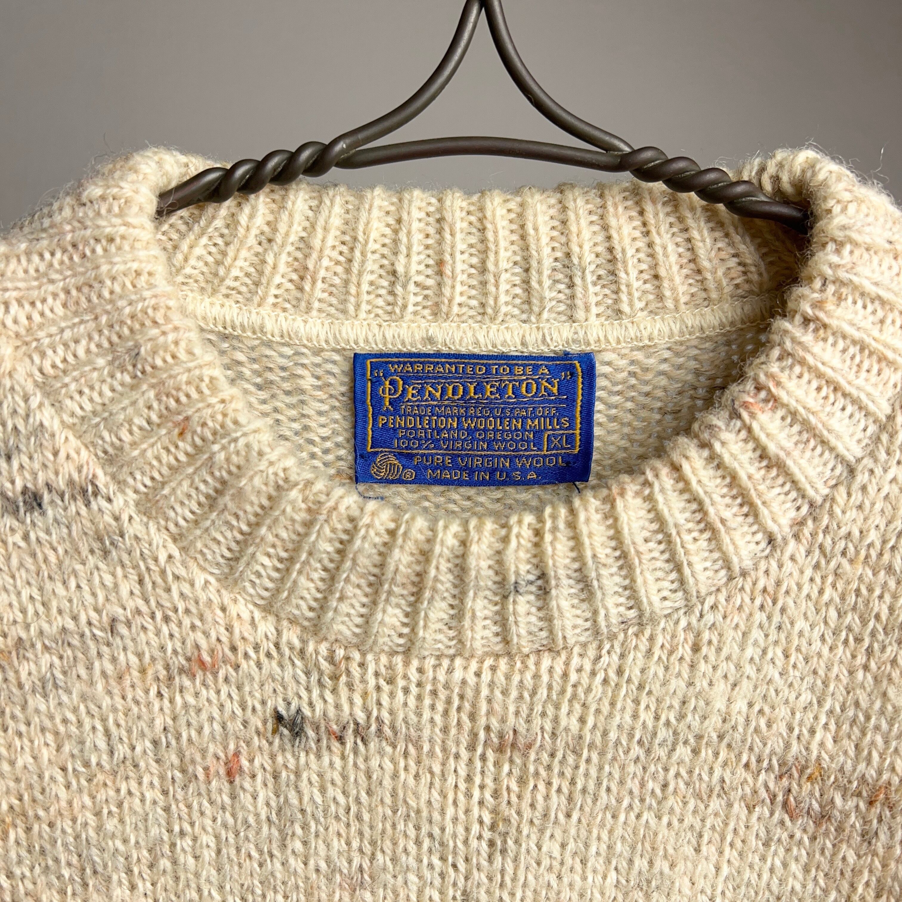 70's~80's PENDLETON Wool Knit Sweater SIZE XL USA製 70年代 80年代