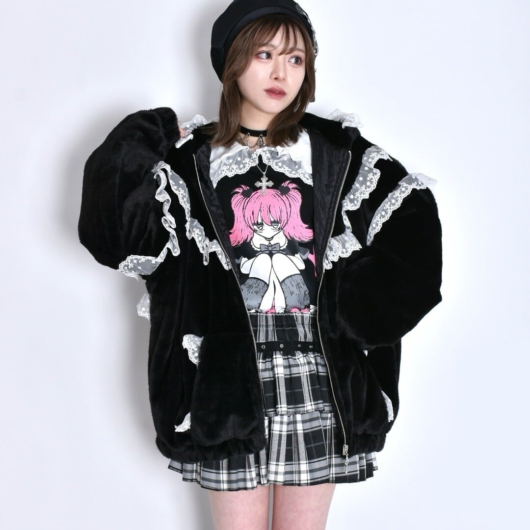 ふわもこ ネコ耳フリルファーブルゾン | VOLCAN&APHRODITE