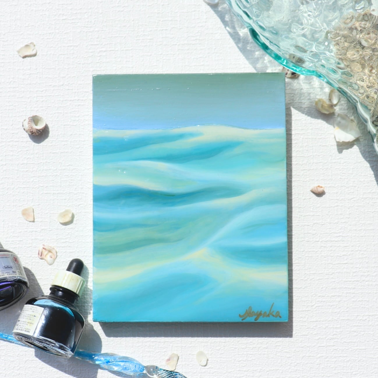 絵画】水面の綾 「一瞬の永遠」 | Sayaka