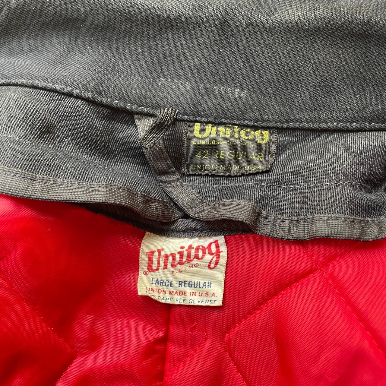 60年代 USA製 Unitog ワークジャケット 企業ロゴ ワッペン 刺繍 メンズ