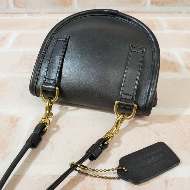 美品 オールドコーチ ☆ USA製 ミニ ショルダーバッグ ブラック