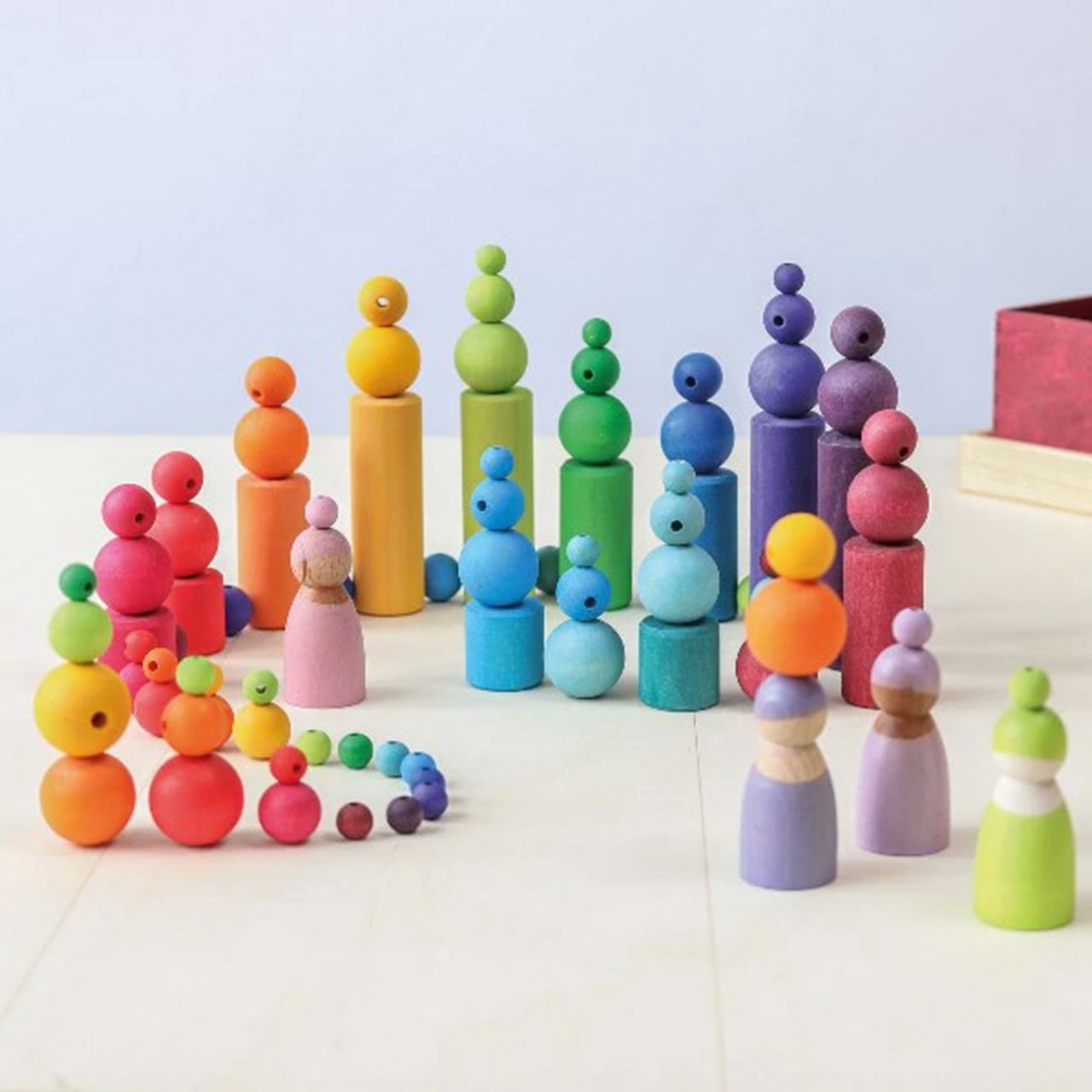 グリムス 木製カラービーズ 20mm 180P | Earth8toys