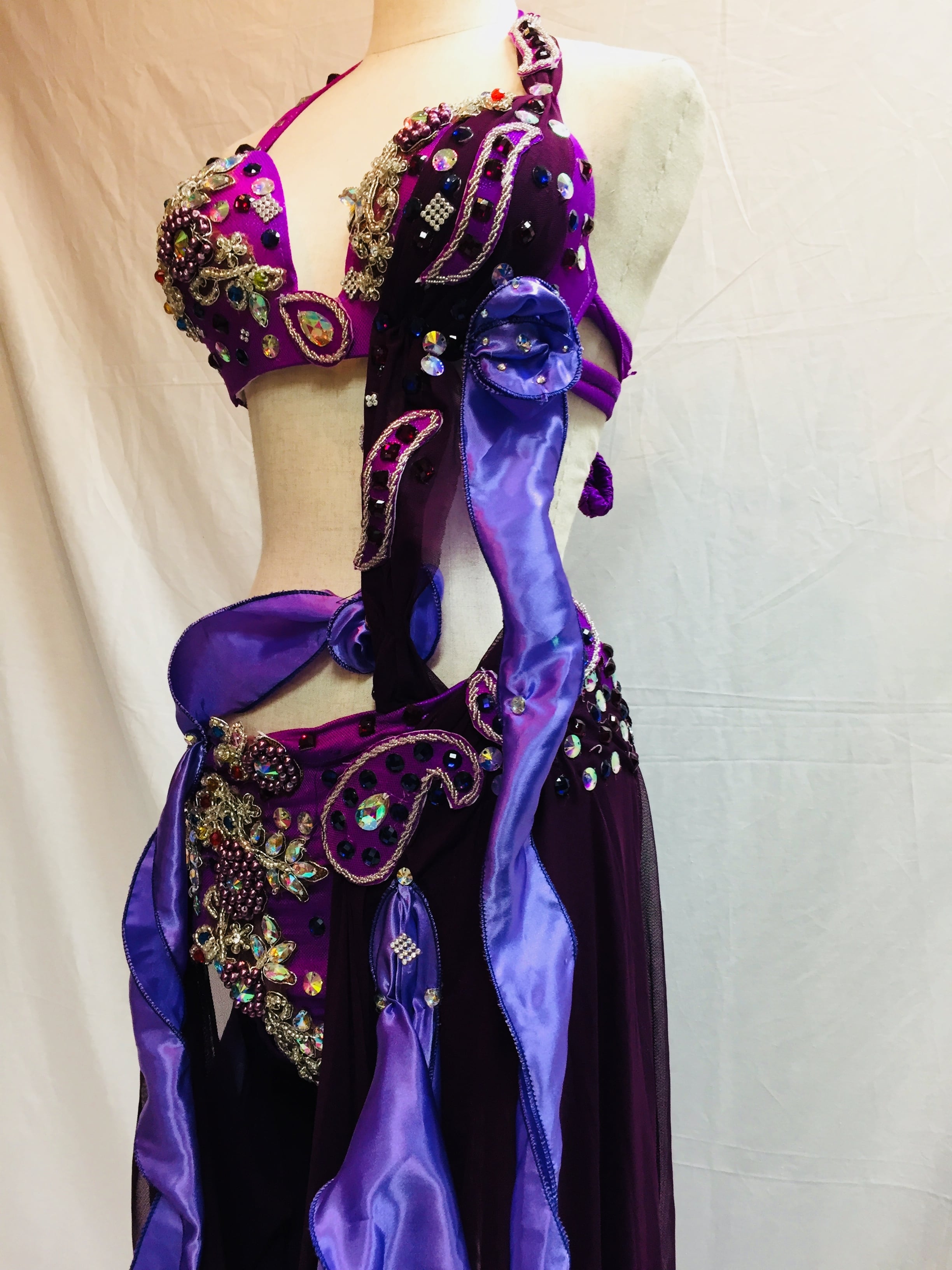 エジプト製ベリーダンス 衣装 パープル | shamirajapan