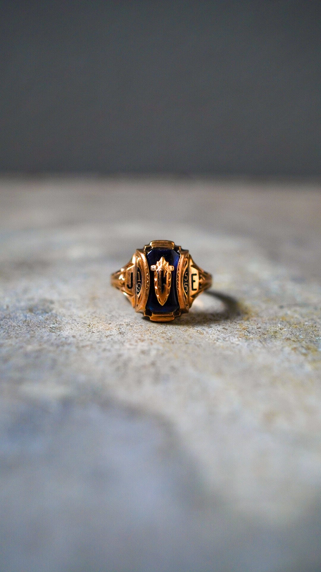 1955】U.S. VINTAGE JOSTENS ジャスティン High School イエロー