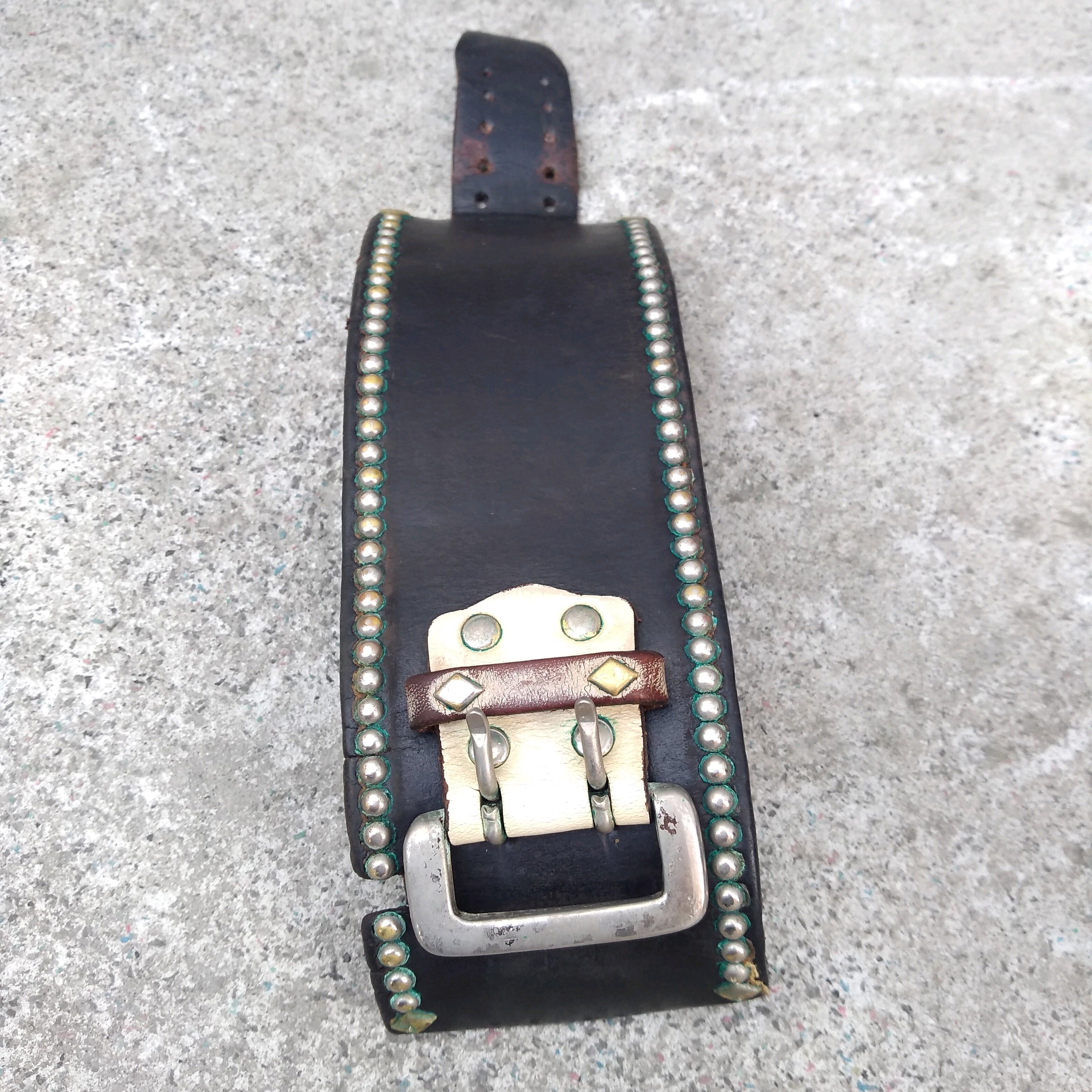 廃盤/極上/亀梨着】ウルフズヘッドWOLF'S HEAD/70ミリ/70mm/太/レザー