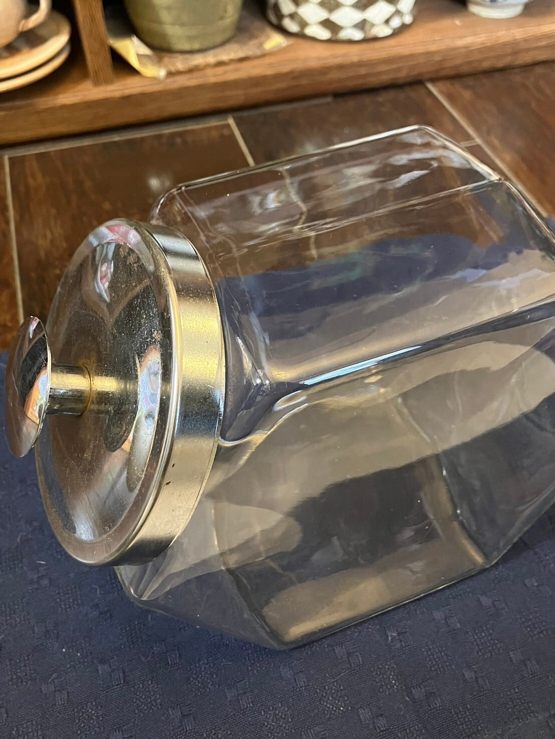 六角形のガラス瓶・猫瓶｜お菓子入れ・駄菓子入れ 昭和レトロ