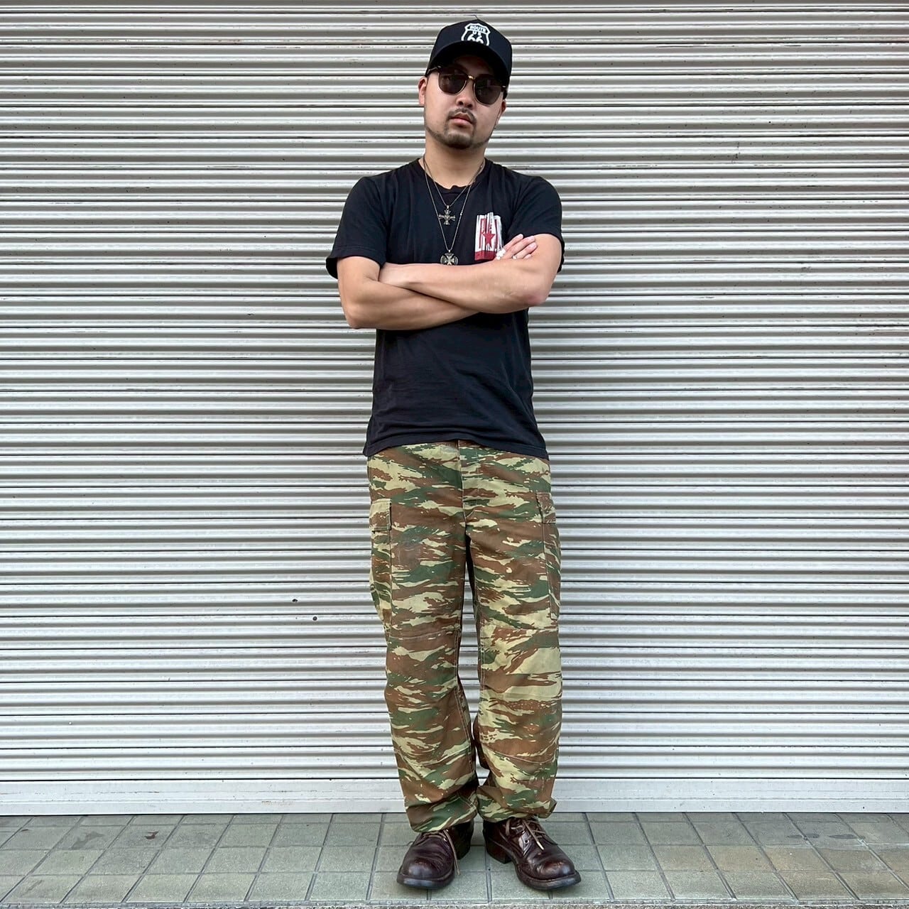 ギリシャ軍 実物 リザードカモ カーゴパンツ 迷彩 フィールドパンツ XL