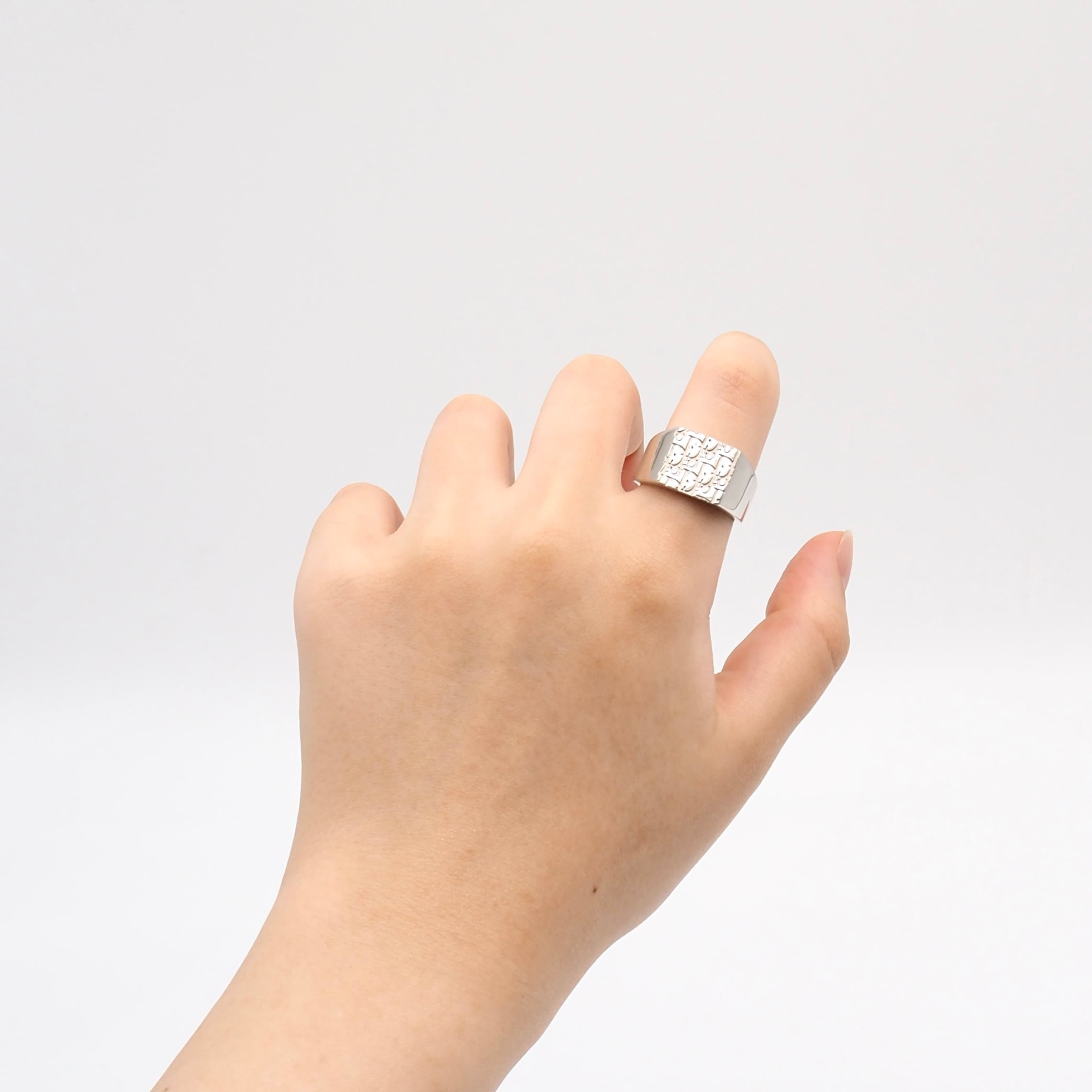 DIOR 約17号 オブリーク シグネット リング シルバー925 ディオール