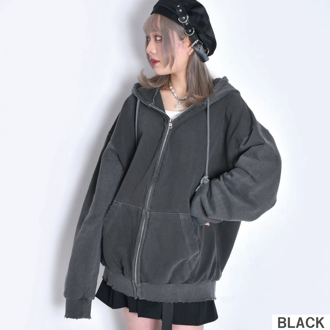 ピグメントダメージ ZIPパーカー | VOLCAN&APHRODITE