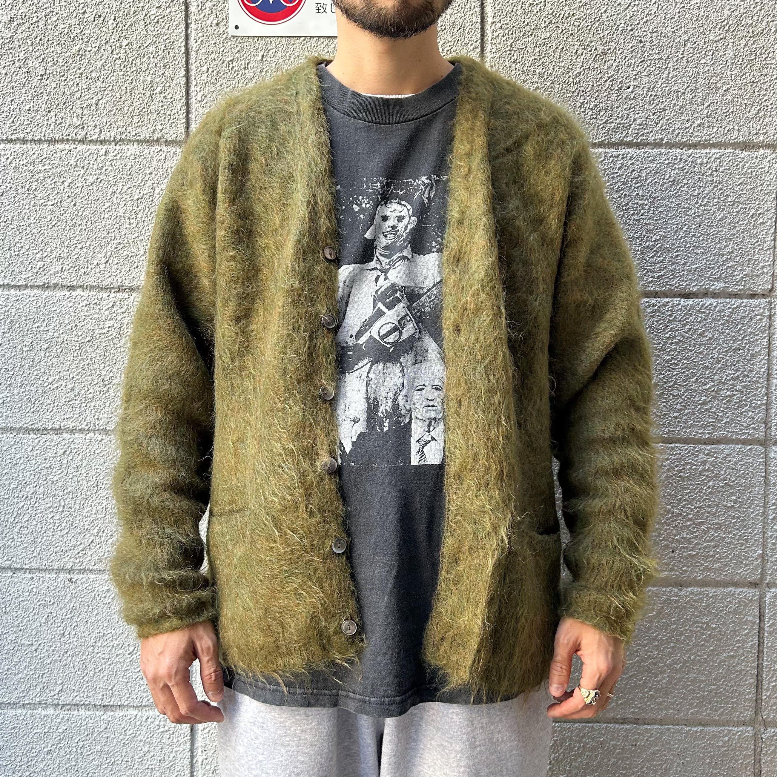 A.R.P.®︎ Premium Classic Mohair Cardigan W/Pocket Olive モヘア