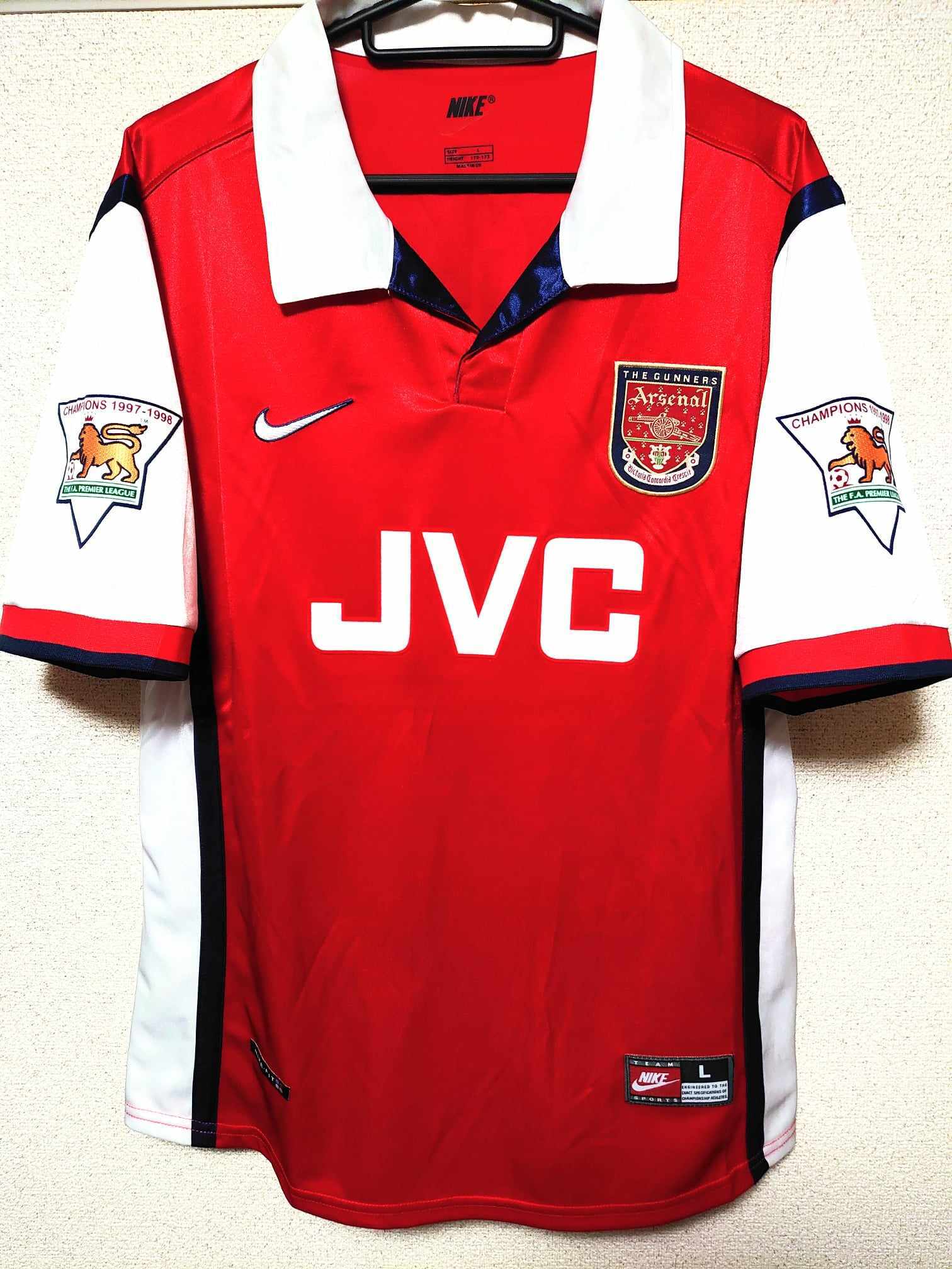 98-99 プレミアリーグ アーセナル ベルカンプ ユニフォーム（H） | Pay ID