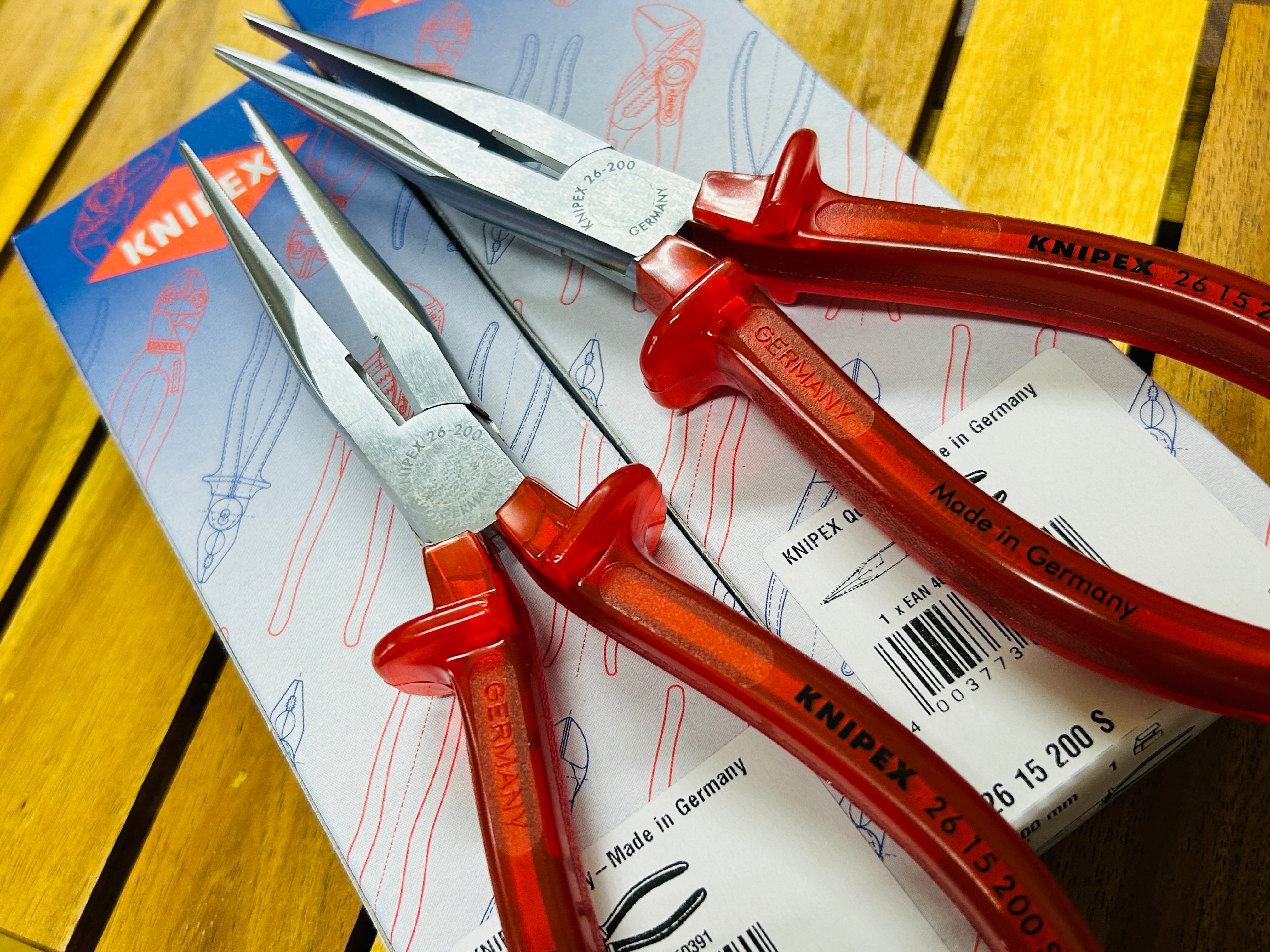 KNIPEX クニペックスプライヤー200mm 2615-200S クリアレッド 【限定